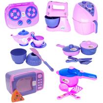 Kit Eletro Menina Brinquedo Xícara Bolo Cozinha 19pç