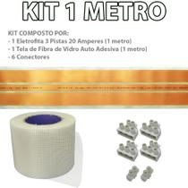 Kit Eletrofita 3 Pistas 1 Metros 750V 20A - Eletrofitas