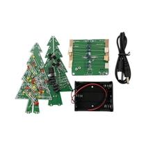 Kit Eletrônico DIY De Árvore De Natal 3D Com LED Flash, 3 Cores E 7 Cores, Montagem Por Soldagem, DC Kit Eletrônico DIY De Árvore De Natal 3D Com LED Flash, 3 Cores E 7 Cores, Montagem Por Soldagem, DC