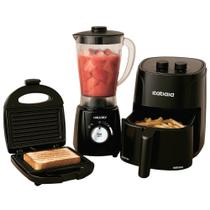 Kit Eletros 01: Fritadeira Air Fryer, Liquidificador e Sanduicheira