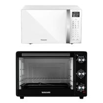 Kit Eletros: Forno Micro-ondas Panasonic 34L + Forno Elétrico Suggar 50L Kit Eletros: Forno Micro-ondas Panasonic 34L + Forno Elétrico Suggar 50L