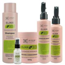 Kit Elixir 10 Completo 4 Itens Voga + Sérum Reparador De Pontas 40ml