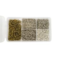 Kit Elo Argola Níquel Prata Ouro Velho 1500pçs + Caixa Divisória Bijuteria Kit Elo Argola Níquel Prata Ouro Velho 1500pçs + Caixa Divisória Bijuteria