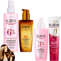 Kit Elseve Acidificante Elixir Gloss Óleo Extraordinário Leave In Cicatri Renov Antifrizz Brilho Kit Elseve Acidificante Elixir Gloss Óleo Extraordinário Leave In Cicatri Renov Antifrizz Brilho