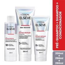 Kit Elseve Bond Repair Pré Shampoo 200ml + Shampoo 250ml + Condicionador 200ml L'ORÉAL Kit Elseve Bond Repair Pré Shampoo 200ml + Shampoo 250ml + Condicionador 200ml L'ORÉAL