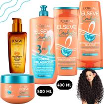 Kit Elseve Cachos Longos dos Sonhos Loreal Paris Óleo Extraordinário 400 ML Tratamento Salva 3 cm Kit Elseve Cachos Longos dos Sonhos Loreal Paris Óleo Extraordinário 400 ML Tratamento Salva 3 cm