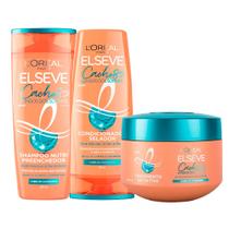Kit Elseve Cachos Longos Dos Sonhos Shampoo 400ml + Condicionador 400ml + Máscara Capilar 300g Kit Elseve Cachos Longos Dos Sonhos Shampoo 400ml + Condicionador 400ml + Máscara Capilar 300g