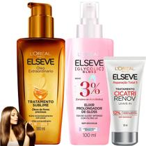 Kit Elseve Cicatri Renov Elixir Gloss Extraordinário Glycoli Kit Elseve Cicatri Renov Elixir Gloss Extraordinário Glycoli
