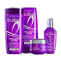 Kit Elseve Collagen Lifter - Shampoo + Cond 400ml + Máscara + Sérum