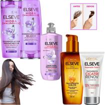 Kit Elseve Creme Pentear Hidra Cicatri Oleo Extraordinario