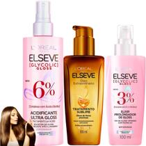 Kit Elseve Elixir Acidificante Glycolic Gloss Extraordinário Kit Elseve Elixir Acidificante Glycolic Gloss Extraordinário