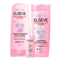 Kit Elseve Glycolic Gloss com Shampoo 200ml + Condicionador 200ml + Máscara 300g