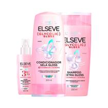 Kit Elseve Glycolic Gloss com Shampoo 400ml + Condicionador 400ml + Máscara 300g