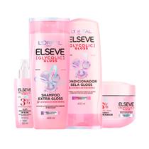 Kit Elseve Glycolic Gloss com Shampoo 400ml + Condicionador 400ml + Sérum 100ml