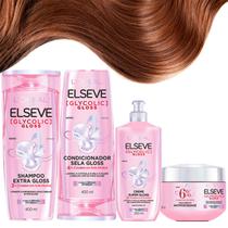Kit Elseve Glycolic Gloss Loreal Paris 400ML Elixir Antiporosidade Prolongador Kit Elseve Glycolic Gloss Loreal Paris 400ML Elixir Antiporosidade Prolongador