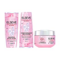 Kit Elseve Glycolic Gloss Sh 400Ml+Cond 400Ml+Creme Trat Kit Elseve Glycolic Gloss Sh 400Ml+Cond 400Ml+Creme Trat