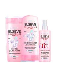 Kit Elseve Glycolic Gloss Sha 200ml + Cond 200ml +Acidificante 200ml Kit Elseve Glycolic Gloss Sha 200ml + Cond 200ml +Acidificante 200ml