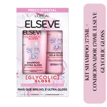 Kit Elseve Glycolic Gloss Shampoo 375ml +Condicionador 175ml