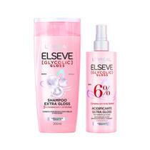Kit elseve glycolic gloss shampoo + acidificante loréal paris