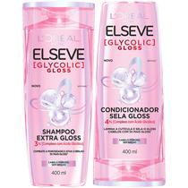 Kit elseve glycolic gloss shampoo condicionador 400ml loreal paris