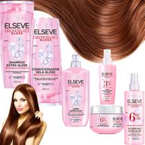 Kit Elseve Glycolic Ultra Gloss Acidificante Elixir Creme Kit Elseve Glycolic Ultra Gloss Acidificante Elixir Creme