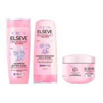 Kit Elseve Glycolit Gloss Shampoo + Condicionador 400 ml + Creme Tratamento 300 gr