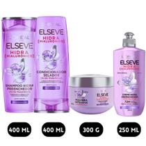 Kit Elseve Hidra Hialuronico Shampoo Cond Creme Pentear