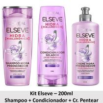 Kit Elseve Hidra Hialurônico Shampoo + Condicionador + Creme de Pentear - L'oreal Paris