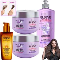 Kit Elseve Hidra Loreal Paris Acido Hialuronico Mascara Oleo Extraordinario Tratamento Intensivo Antifrizz