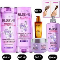 Kit Elseve Hidra Loréal Paris Acido Hialurônico Oleo Extraordinário Creme Tratamento Intensivo