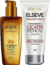 Kit Elseve Leave-In Cicatri Renov 50ml + Óleo Extraordinário 100ml