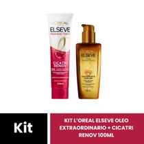 Kit Elseve LeaveIn Cicatri Renov 100ml Óleo Extraordinário 100ml