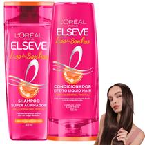 Kit Elseve Liso Do Sonhos Super Alinhador Efeito Liquid Hair Kit Elseve Liso Do Sonhos Super Alinhador Efeito Liquid Hair