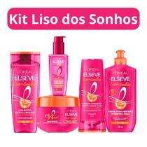 Kit Elseve Liso dos Sonhos 5 Produtos Controle Frizz Kit Elseve Liso dos Sonhos 5 Produtos Controle Frizz