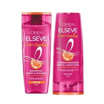 Kit Elseve Liso Dos Sonhos AHA + Queratina Vegetal Shampoo 200ml + Condicionador 200ml
