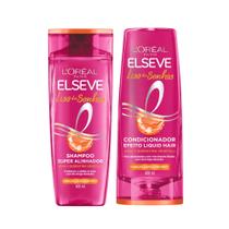 Kit Elseve Liso Dos Sonhos AHA + Queratina Vegetal Shampoo 400ml + Condicionador 400ml (2 produtos)