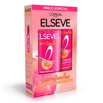 Kit Elseve Liso dos Sonhos L'oréal Paris Shampoo Super Alinhador 375ml e Condicionador Efeito Liquid Hair 170ml