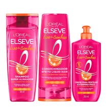 Kit Elseve Liso Dos Sonhos Liquid Hair - 3 Produtos