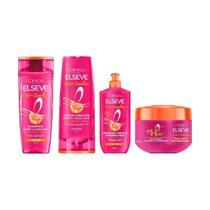 Kit Elseve Liso Dos Sonhos Sh +Cond+Creme Trat+Creme Pentear