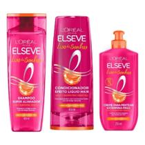 Kit Elseve Liso Dos Sonhos Shamp+ Condic 400ml+creme Pentear