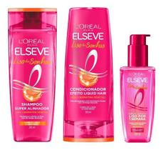 Kit Elseve Liso Dos Sonhos - Shampoo + Cond 200ml + Sérum Kit Elseve Liso Dos Sonhos - Shampoo + Cond 200ml + Sérum