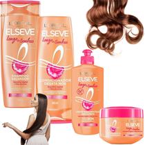 Kit Elseve Longo Do Sonhos Milagroso Creme Pentear Anticorte