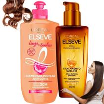 Kit Elseve Longo dos Sonhos Loreal Paris Oleo Extraordinario Tratamento Milagroso Repara ultimos 3cm
