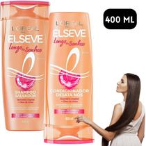 Kit Elseve Longo dos Sonhos Shampoo Salvador + Condicionador Desata Nos 400 ML Repara ultimos 3 cm Kit Elseve Longo dos Sonhos Shampoo Salvador + Condicionador Desata Nos 400 ML Repara ultimos 3 cm