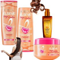 Kit Elseve Óleo Extraordinário Longo dos Sonhos Mascara Loreal Paris 400 ML Anti Corte Antifrizz Kit Elseve Óleo Extraordinário Longo dos Sonhos Mascara Loreal Paris 400 ML Anti Corte Antifrizz