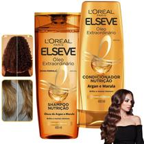 Kit Elséve Óleo Extraordinário Loreal Paris 400 ML Nutrição Shampoo + Condicionador Brilho para Cabelos Secos