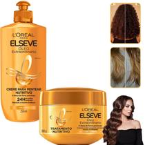 Kit Elseve Óleo Extraordinário Loreal Paris Creme de Tratamento para Cabelos dos Sonhos Brilho