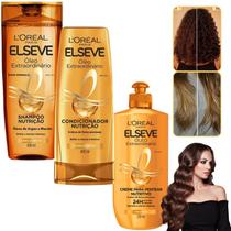 Kit Elseve Oleo Extraordinario Shampoo Condicionador 400ML Loreal Paris Creme de Pentear Kit Elseve Oleo Extraordinario Shampoo Condicionador 400ML Loreal Paris Creme de Pentear