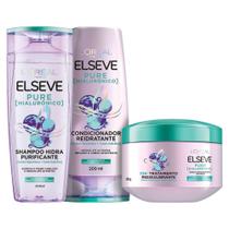 Kit Elseve Pure Hialurônico L'oréal Paris Shampoo 200ml + Condicionador 200ml + Creme 300g