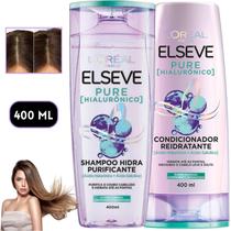 Kit Elseve Pure Hialurônico Sem Silicones Acido Salicílico Loreal Paris 400 ML